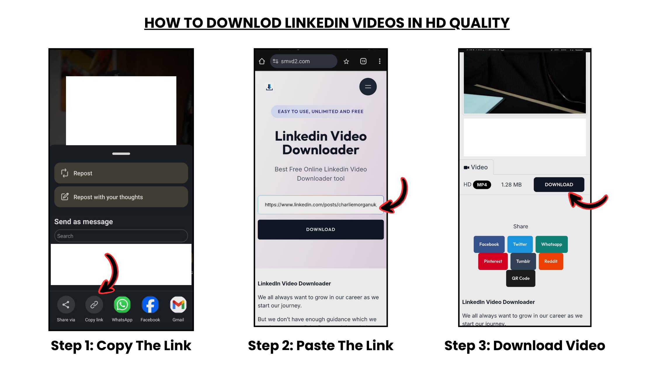 Free Online LinkedIn Video Downloader - Download Linkedin Videos with in Seconds