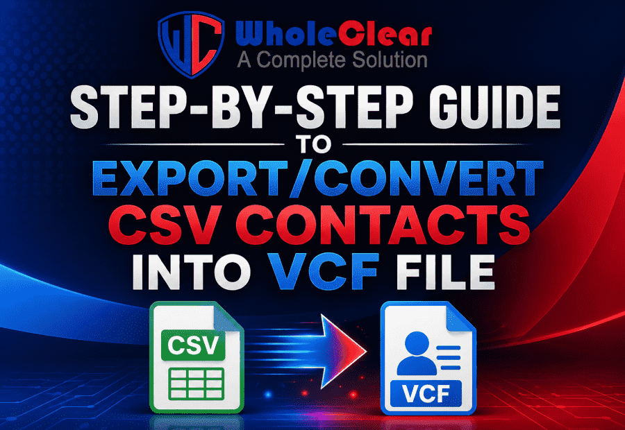 Step-by-Step Guide to Export/Convert CSV Contacts into VCF Files